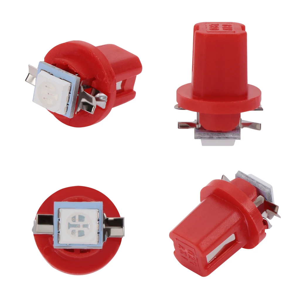 10 шт. Автомобильные светодиодные лампы T5 B8.5D 509T B8.5 Smd