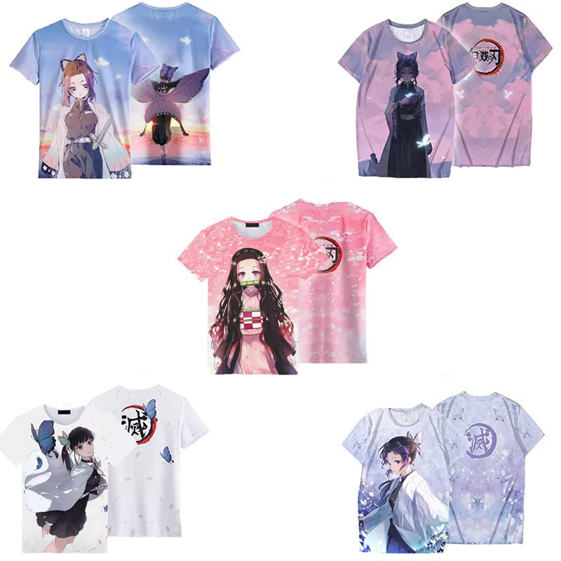 

Fashion Tees Summer Hot DemonSlayer 3D Printing T-shirt Anime Children's Clothing Short Sleeve Sweatshirt Cartoon Kids TShirts