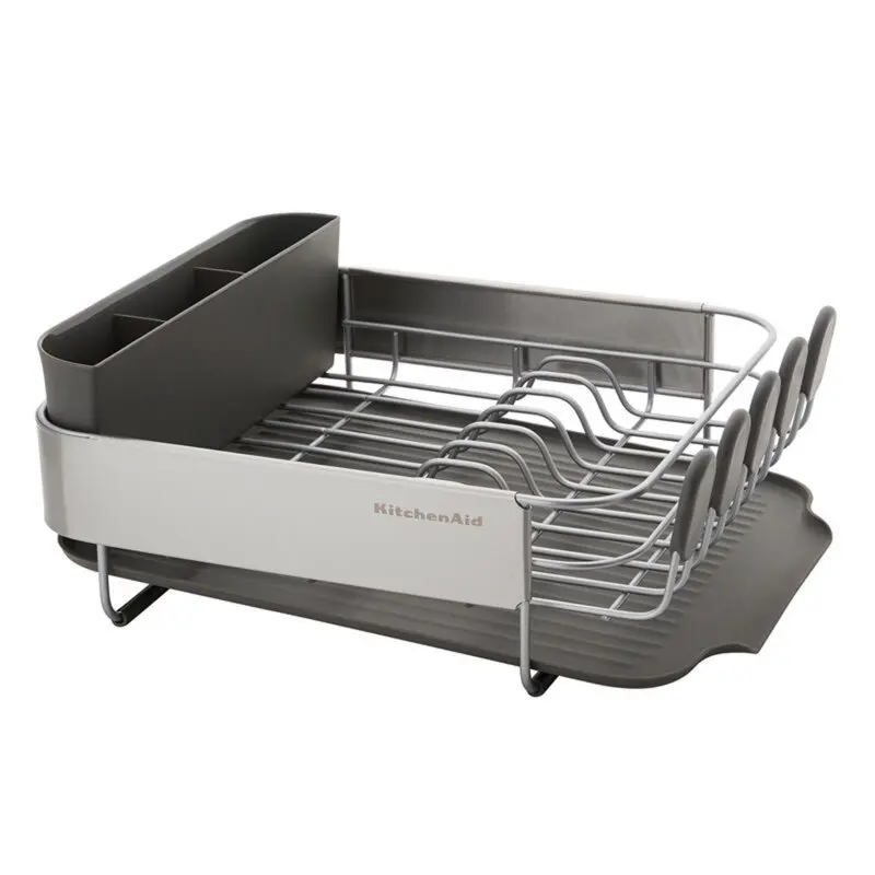 

2023 New Stainless Steel Wrap Compact Dish Rack in Satin Gray