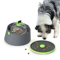 dog cage licking plate molar feeding dish pet anti roll bite resistant feeder cat food dispenser kibble container puppy supplies