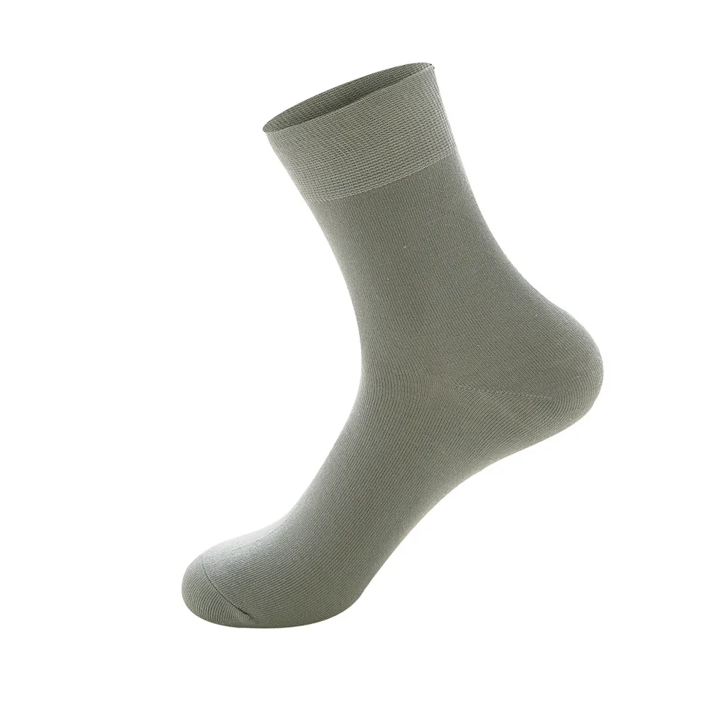 5 Pairs Solid Color Bamboo Fiber Socks Unisex Cotton Stockings Foundation Thigh High Socks Woman Plus Size Spring Autumn Socks
