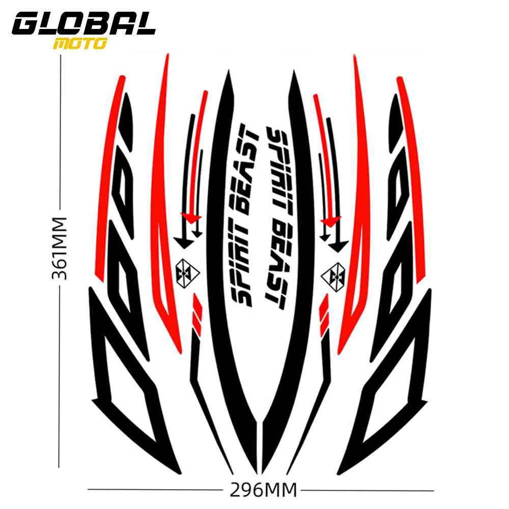 Наклейка на мотоцикл SPIRIT BEAST светоотражающая Водонепроницаемая декоративная