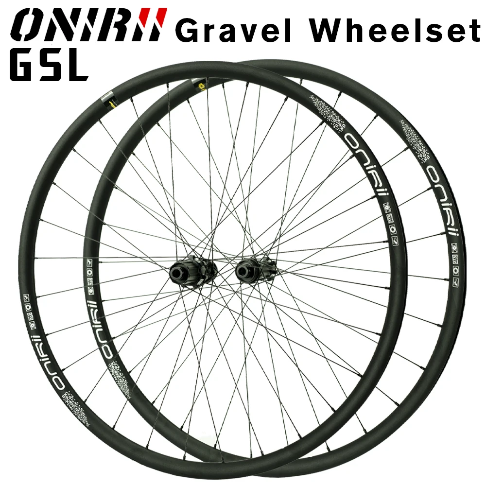 ONIRII GSL Disc Brake Gravel Bike Wheels Ultralight 25mm Width 23 Depth Cyclo-Cross Bicycle Road Disc Center Lock Wheelset NEW