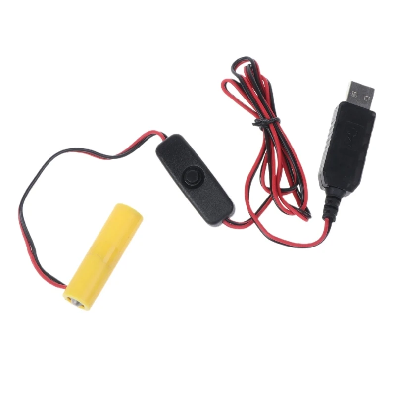 USB-3 В (2x1 5 В) LR6 AA кабель-пустышка для отключения батареи с переключателем ВКЛ-ВЫКЛ