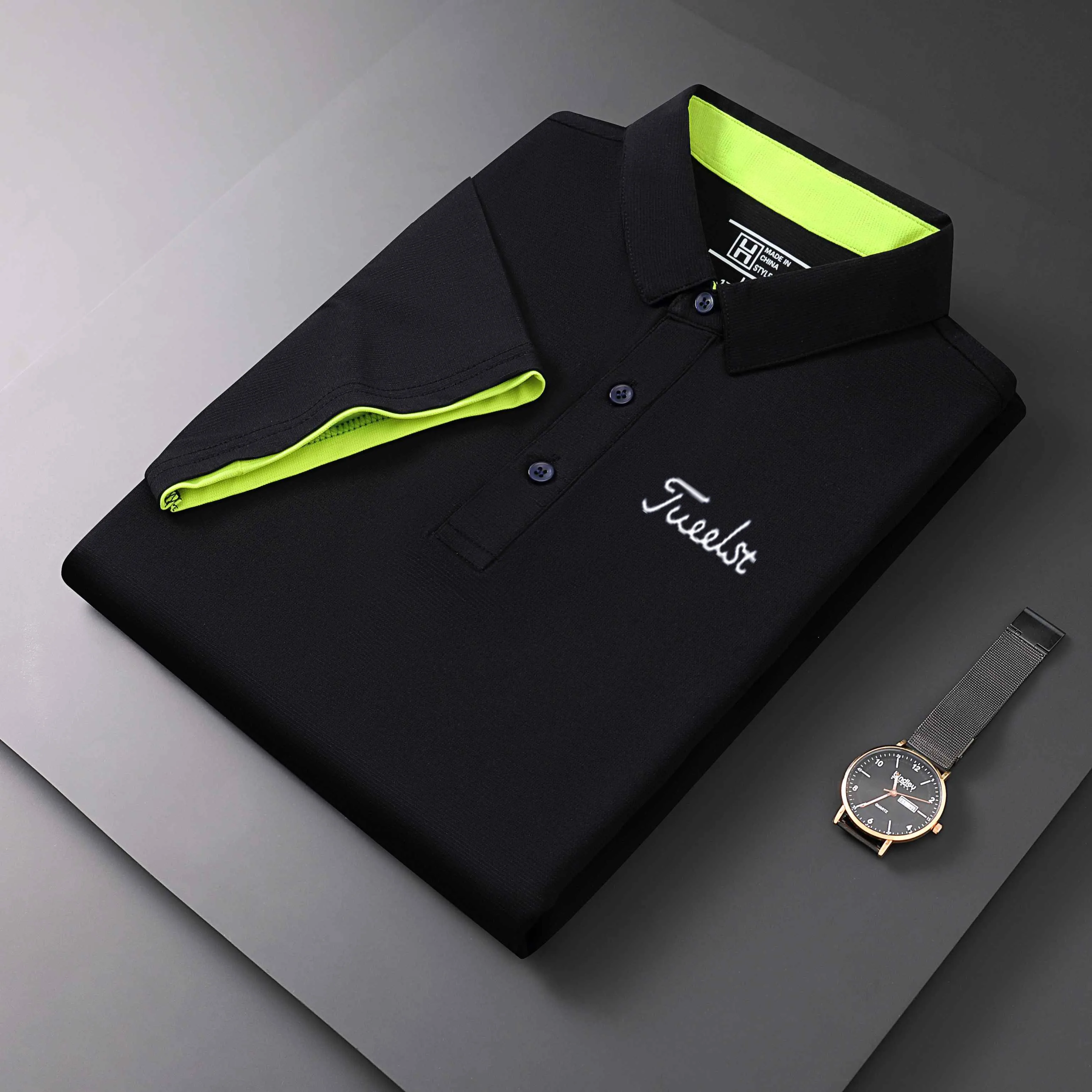 2023 Men's Casual Sports Quick Dry T-shirt New Summer Golf Embroidery Short Sleeve