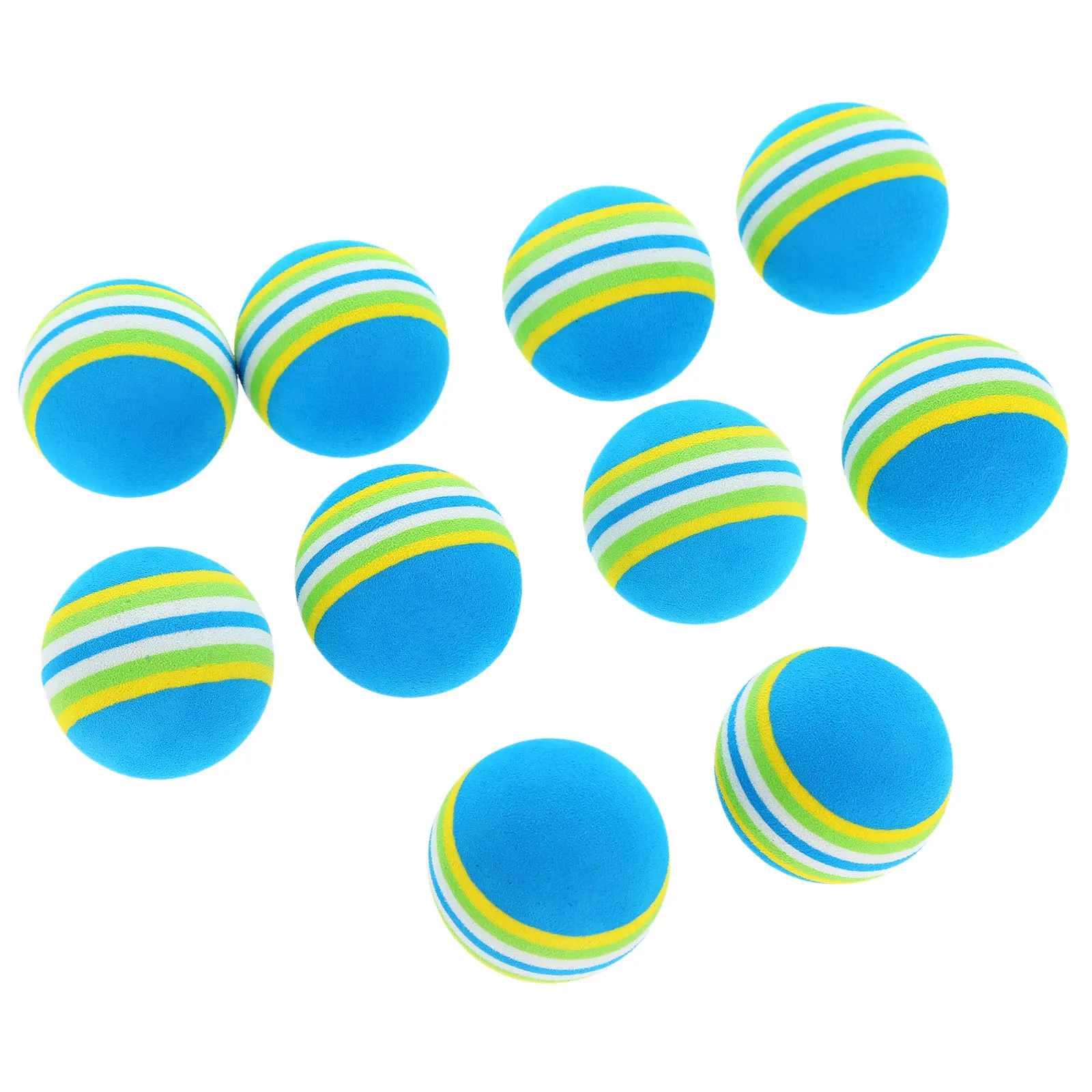 

10Pcs EVA Sponge Foam Golf Training Balls for Golf Swing Shot Training Indoor Practice Ball Bright Rainbow 42mm Golf Accessories