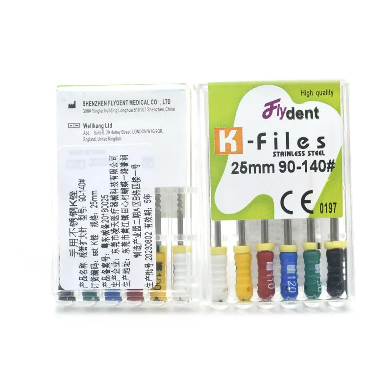 Стоматологический корневой канал большого размера чистящие K-файлы 90-140