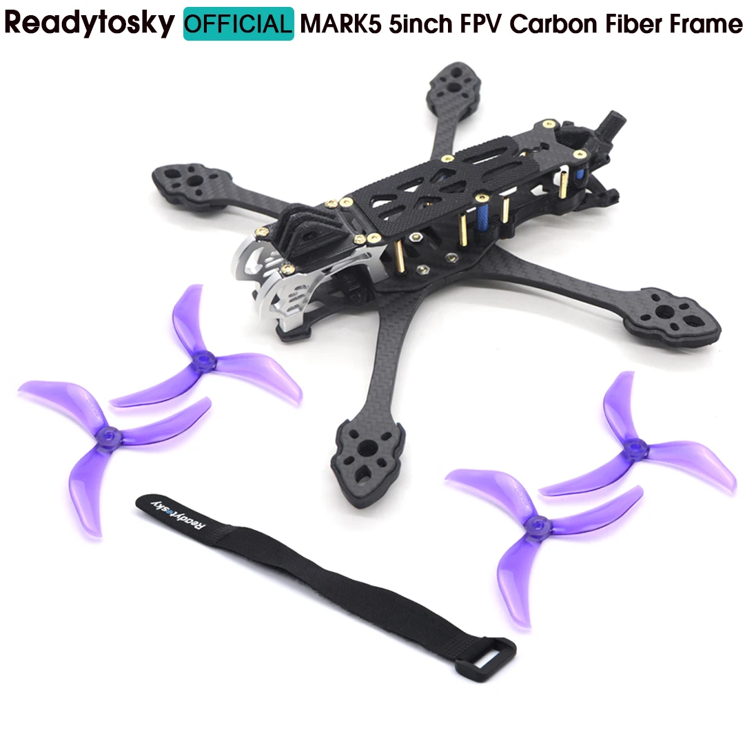 

Mark 5 MARK5 5inch 225mm FPV Carbon Fiber Frame w/ 5mm Arm for Air Unit Vista Aerial Analog Camera FPV Freestyle RC Racing Drone