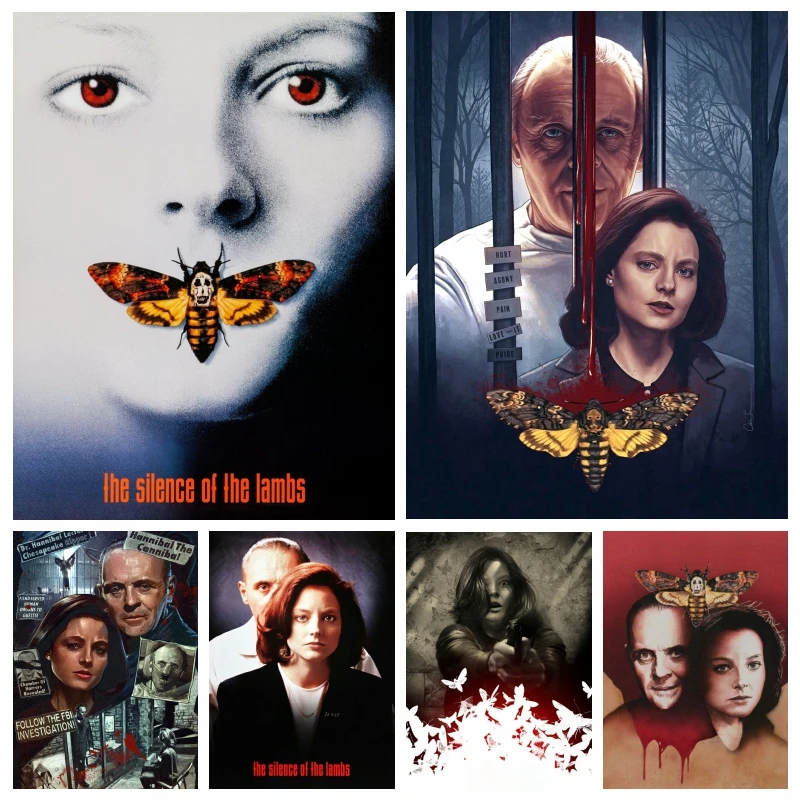 

The Silence Of The Lambs AB Diamond Painting Horror Film Hannibal Lecter With Butterfly Embroidery Cross Stitch Kits Home Decor