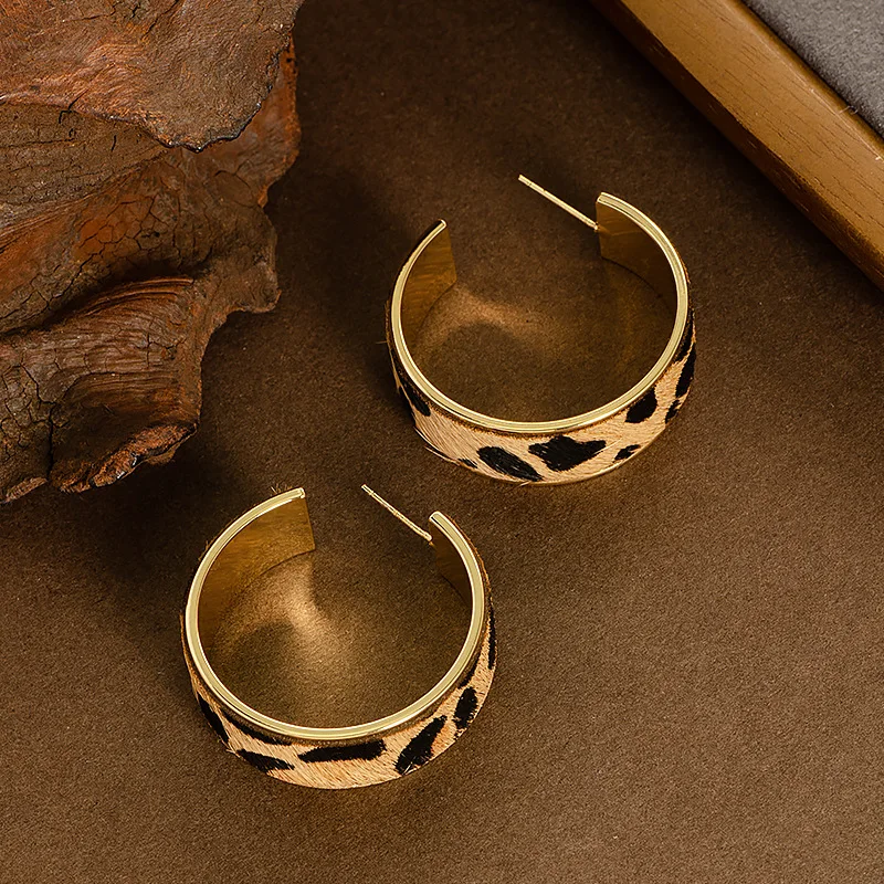 Модные простые серьги из натурального конского волоса в европейском и