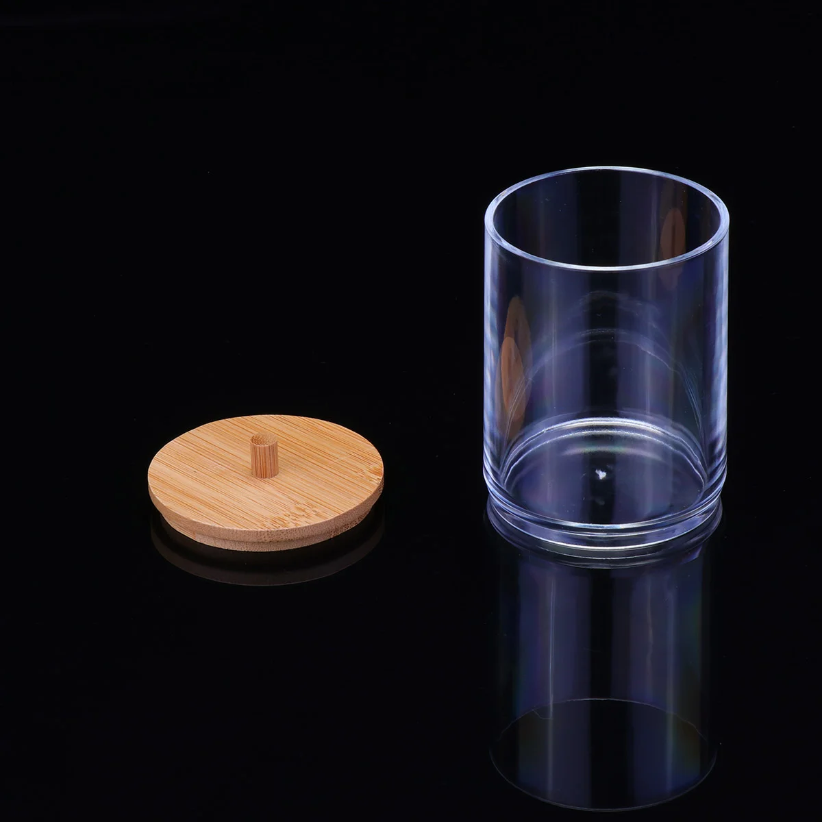 

Cotton Holder Swab Storage Dispenser Q Tip Organizer Jar Box Sponges Makeup Toothpick Jars Bathroom Clear Storage box