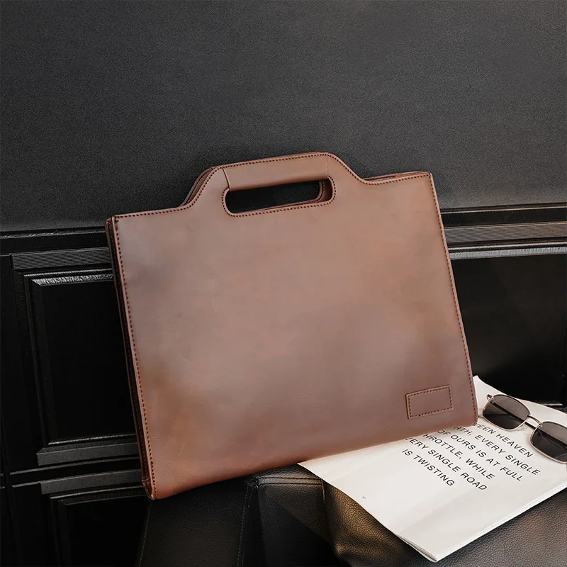 Fashion Business Briefcase Men Handbag Luxury PU Leather Men's Briefcase Laptop Bag Male Briefcase Hand Bag Document Bag 2021