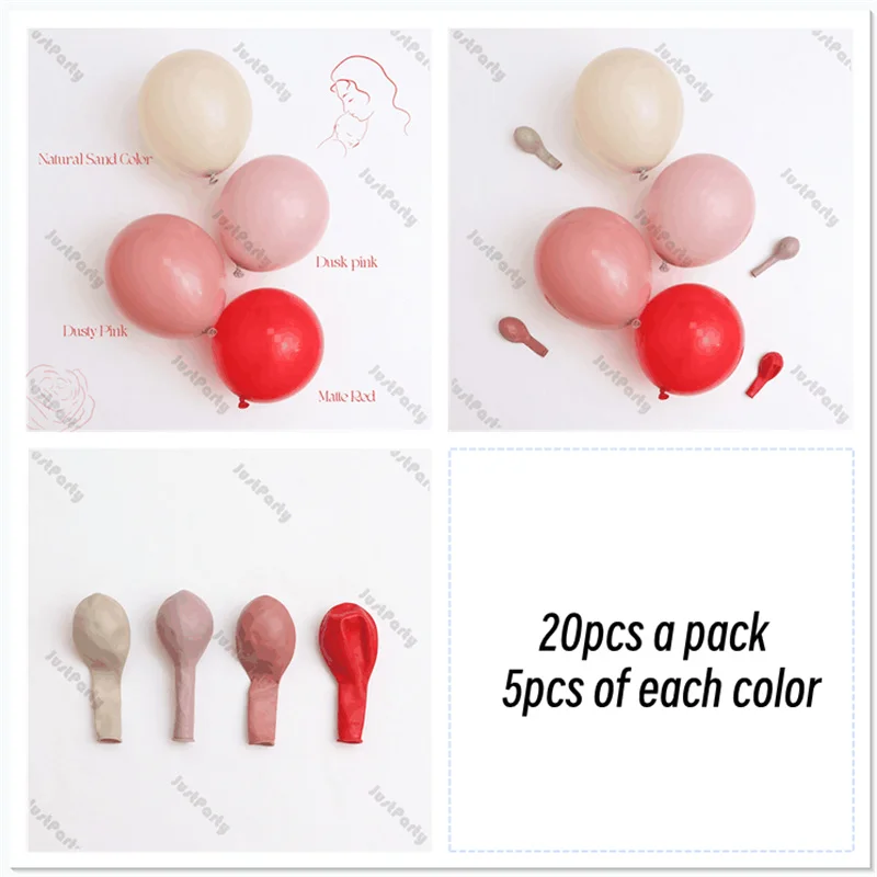 Набор воздушных шаров для Дня матери комплект из 20 розовых красных песочных и