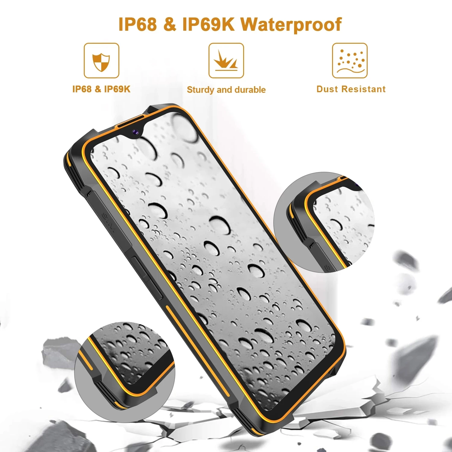 Cubot KingKong 5 Pro Waterproof Rugged Phone Android 11 4GB 64GB Cellphones 48MP Triple Camera 8000mAh Smartphone NFC Global 4G