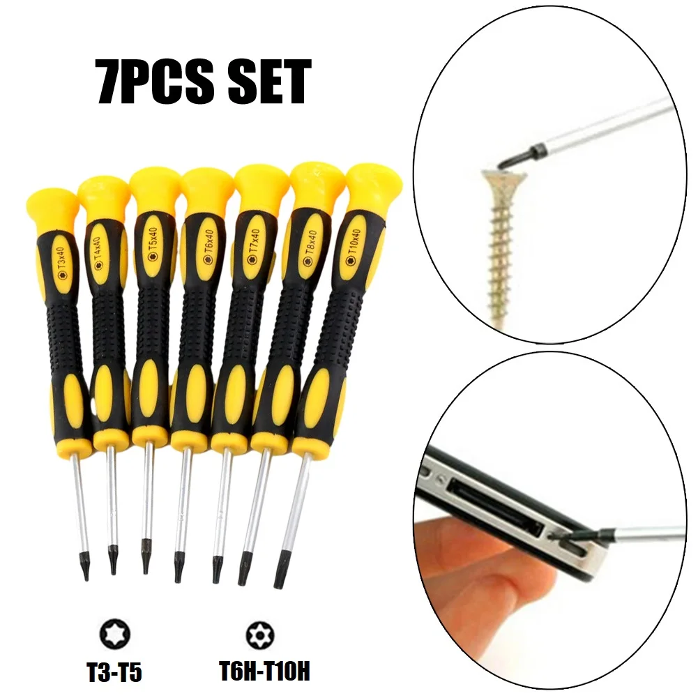 7 шт. шестигранная отвертка Torx с отверстием инструмент для снятия отвертки