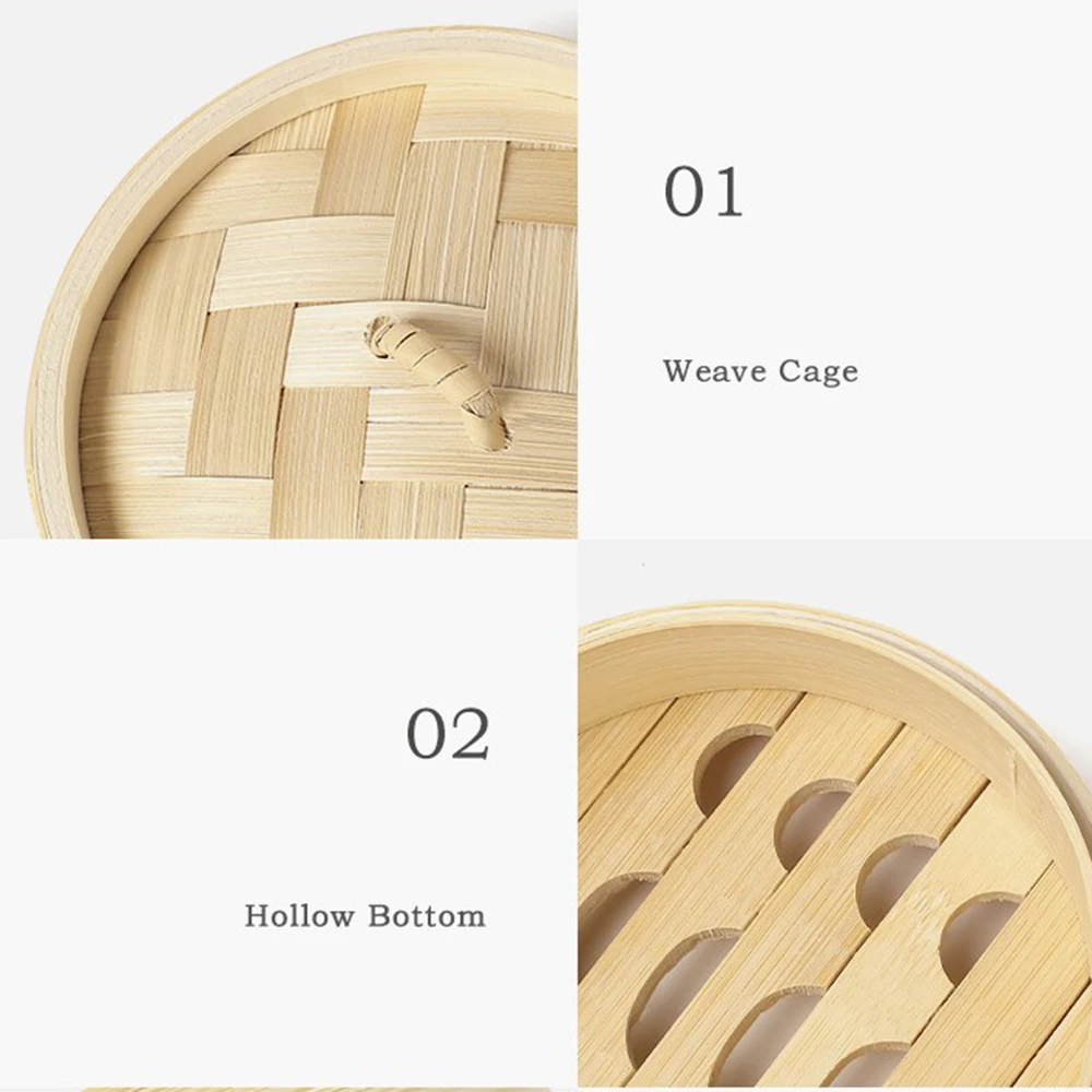 Пароварка бамбуковая для пельменей Дим сум и Бао булочка