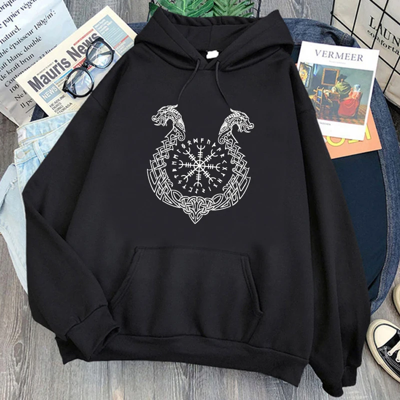 

Helm of Awe Viking Symbol Rune Circle Hoodies Mens Hooded Sweatshirt Casual Long Sleeve Graphic Pullovers Hoodie Printed Clothes