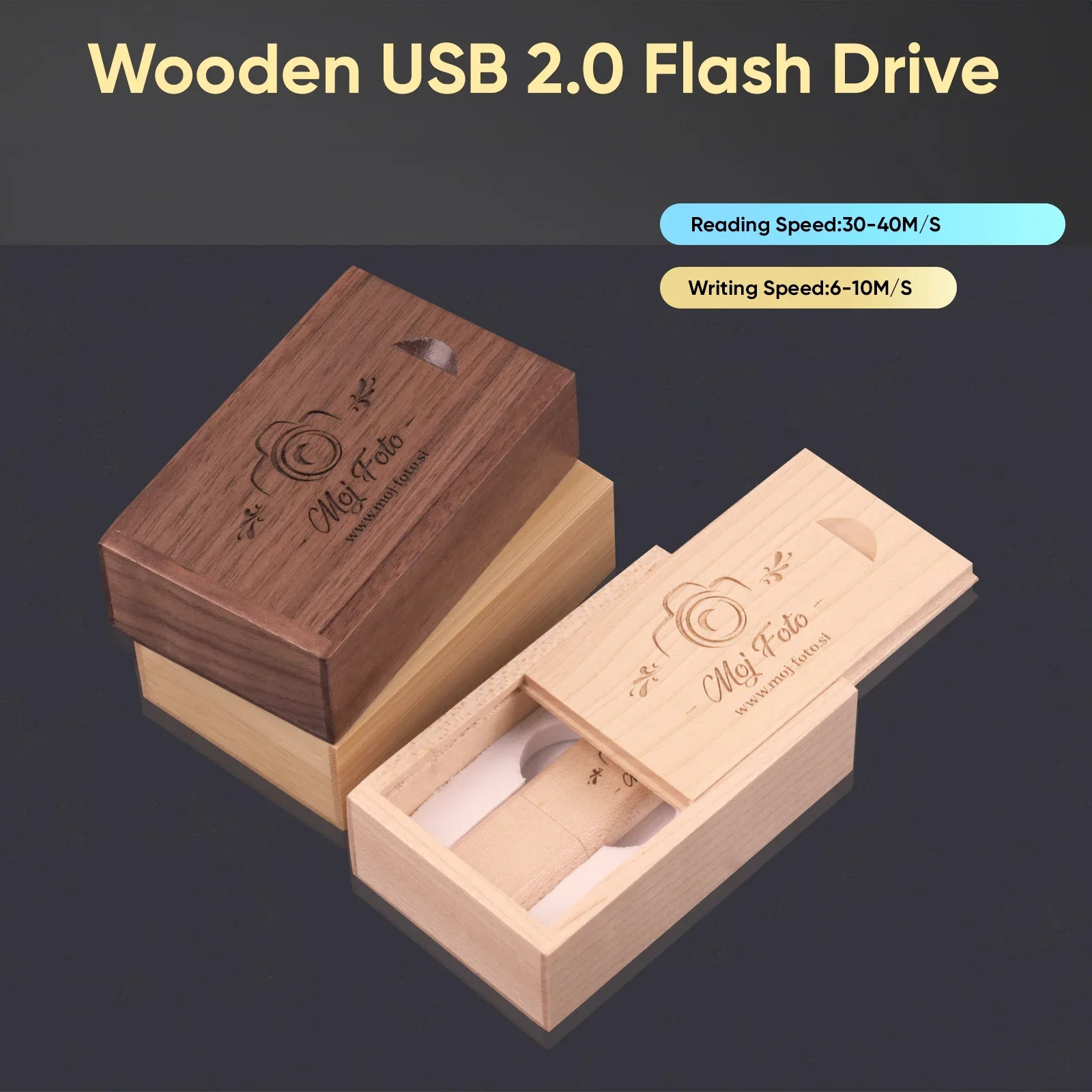 Фото USB-накопитель с бесплатным индивидуальным логотипом, 128 ГБ, деревянная коробка, ручка-накопитель, 64 ГБ, подарок для свадебной фотографии, флэш-накопитель, 32 ГБ, 16 ГБ, 8 ГБ №4
