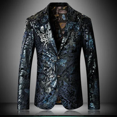 New Arrival KOLMAKOV Fashion Blazers for Gentlemens Autumn Cotton Jackets Coats Men Prom Stage dress Masculino Full Size M-5XL