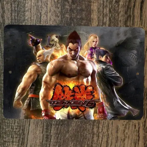 Металлическая настенная вывескапостер для видеоигр Tekken 6 Arcade 8x12 (art.: 3920dabe71a5b) - 3920dabe71a5b