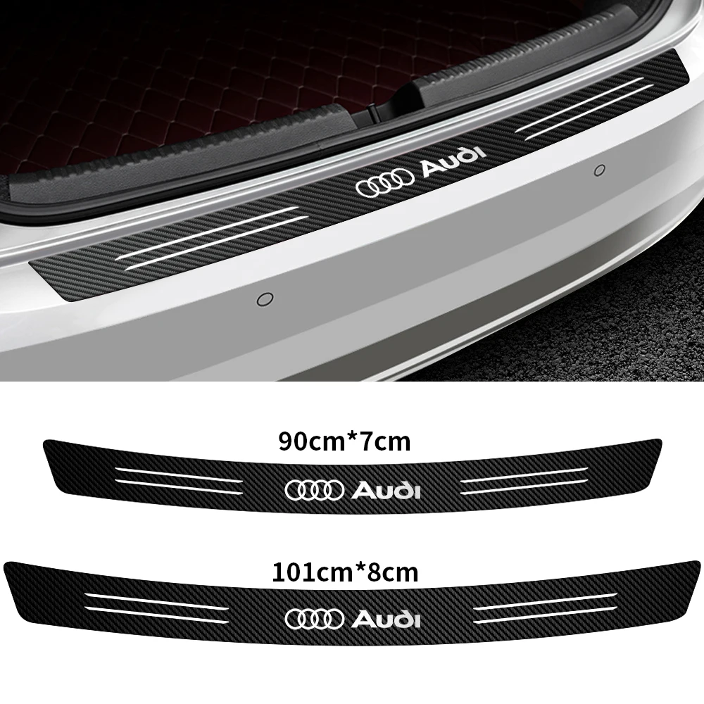 Фото Для Audi S Line B5 B6 A3 8P 8V 8L RS3 A5 C6 C5 A1 A7 Q2 Q3 TT: Защитная накладка на центральную часть заднего бампера из углеродного волокна №3