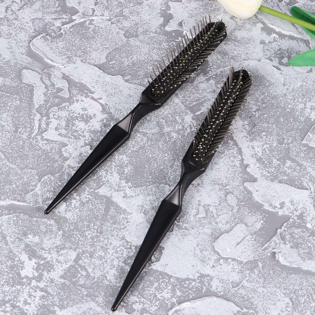 

2pcs Brush Professional Pointed Tail Airbag Brush Hair Extension Brush for (Black)