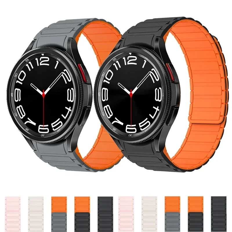 

Magnetic Solo Loop Strap For Samsung Galaxy Watch 6 5 4 44mm 40mm 41mm 45mm Silicone Bacelet Galaxy Watch 5 6 Classic 43mm 47mm