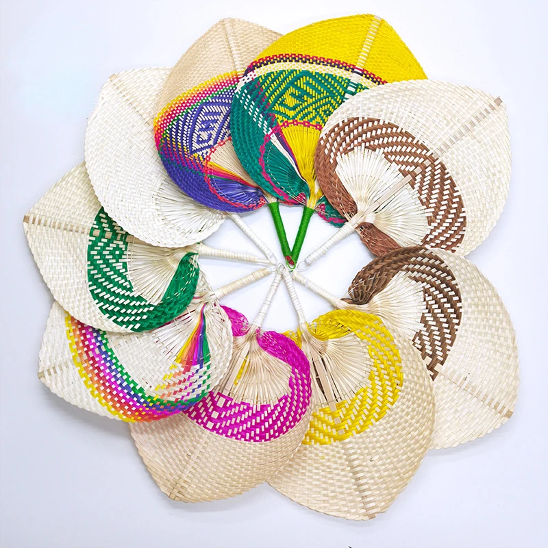 Bamboo weaving big cattail fan summer pure hand-woven fan dance fan hand fan cool cattail fan