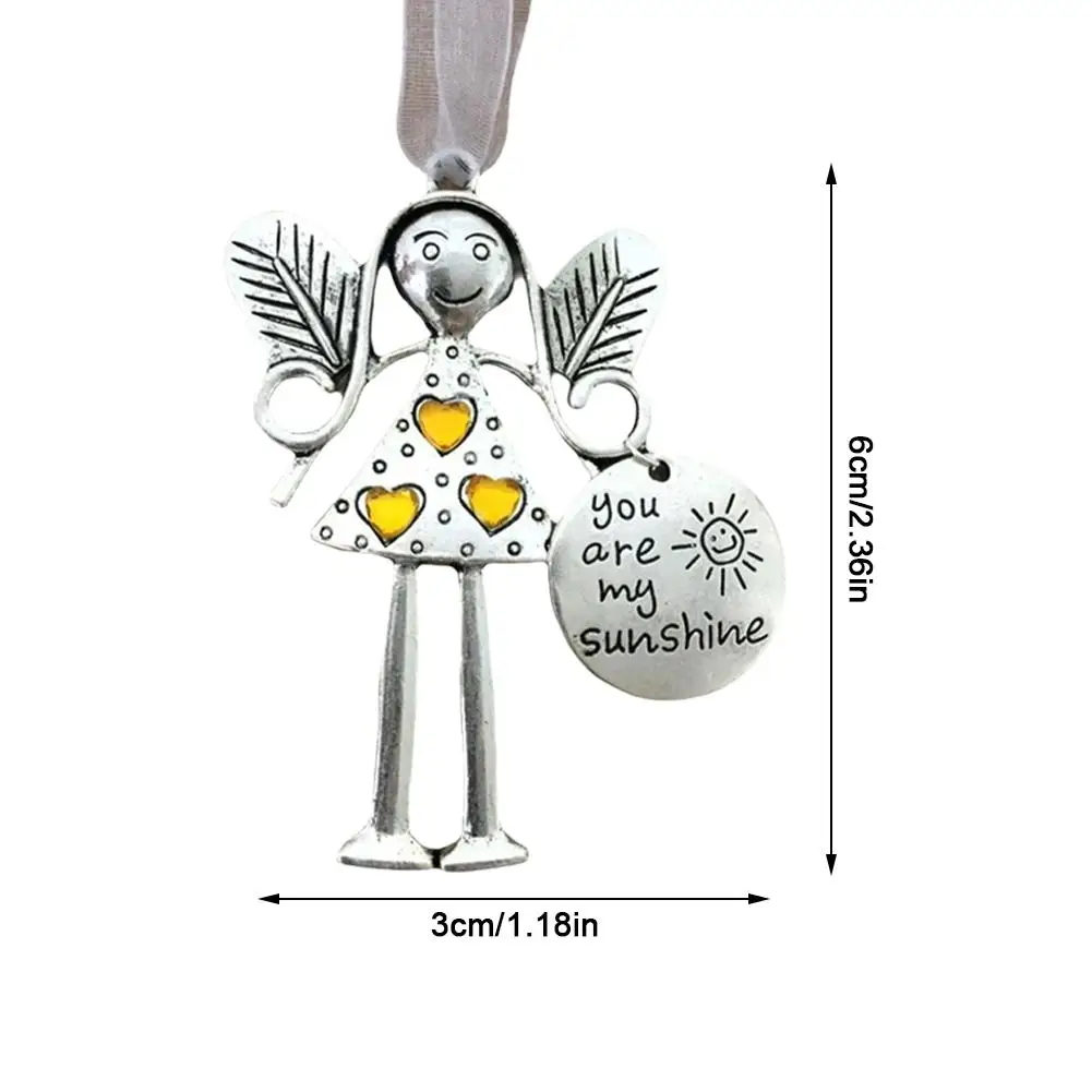 Мультяшный ангел авто зеркало заднего вида украшение интерьера отчетанная