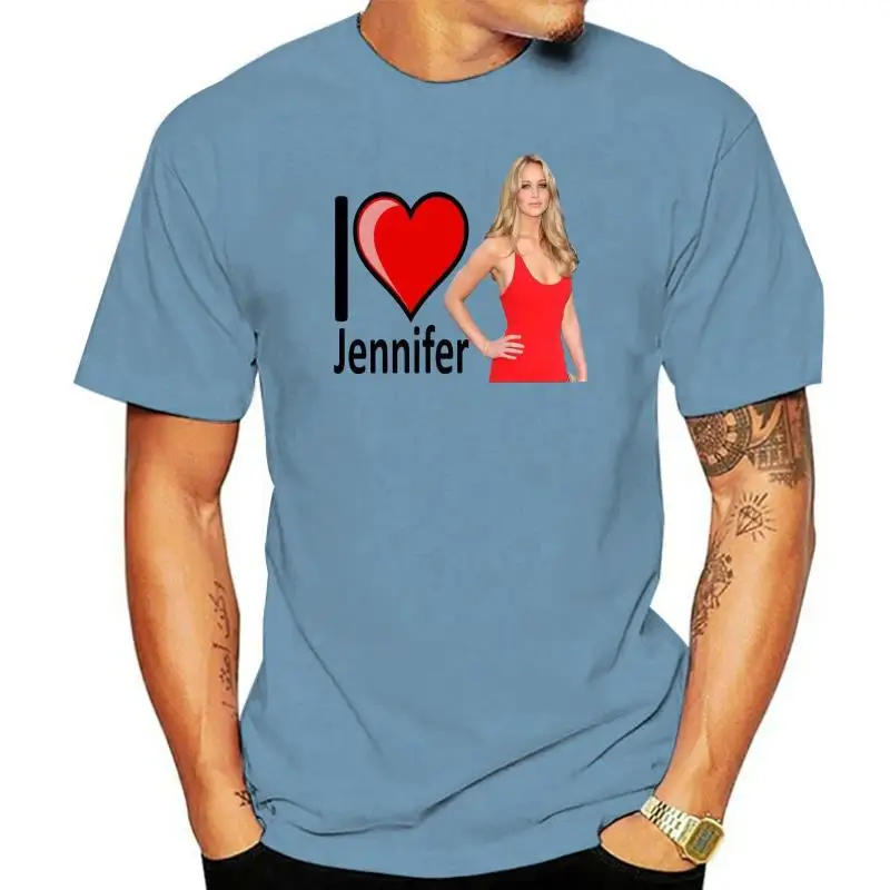 

Футболка с надписью I Love Heart, Дженнифер Лоуренс, T584