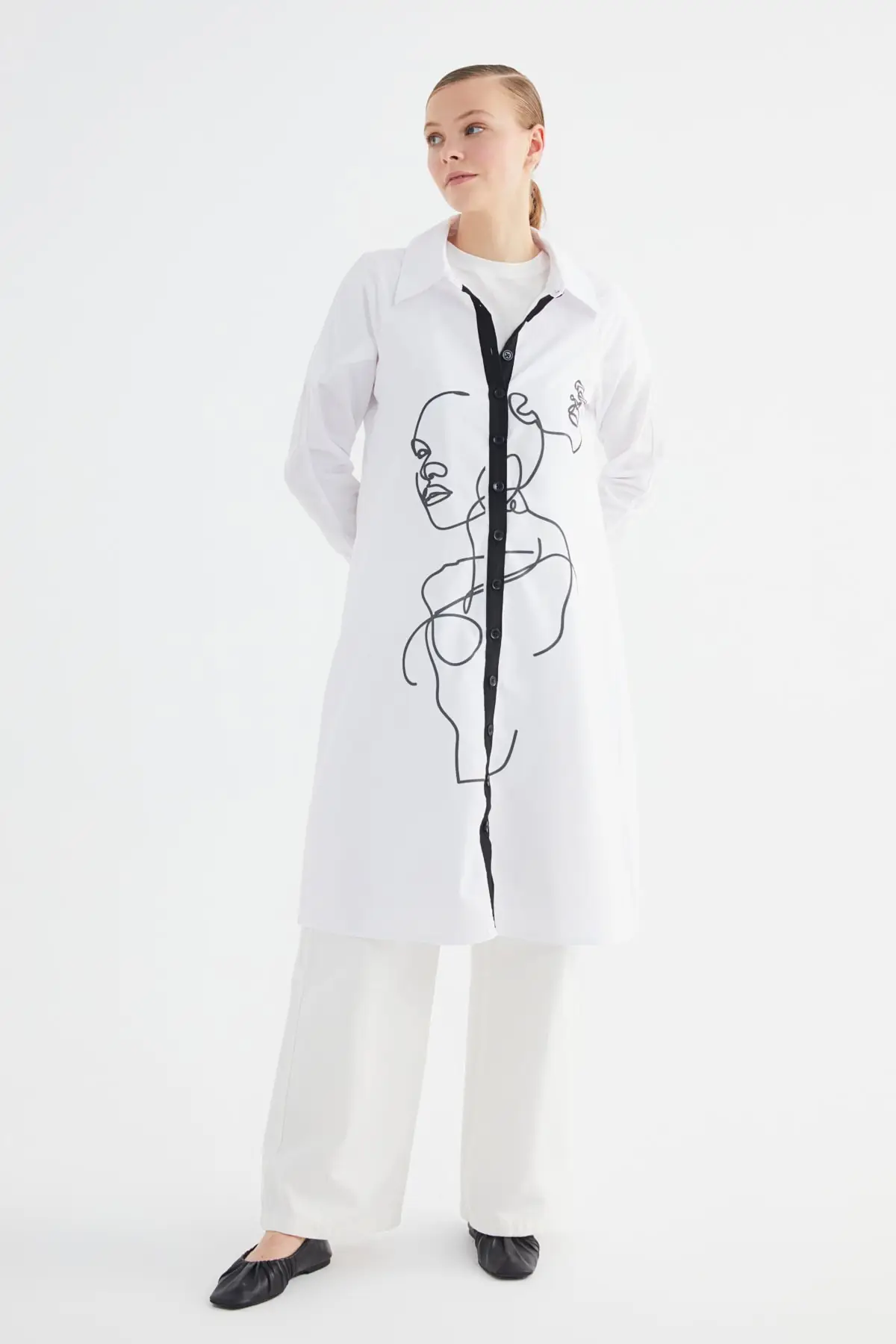 

Trendyol Shirt Collar Baksılı Tunic Dress TCTSS21TN0183
