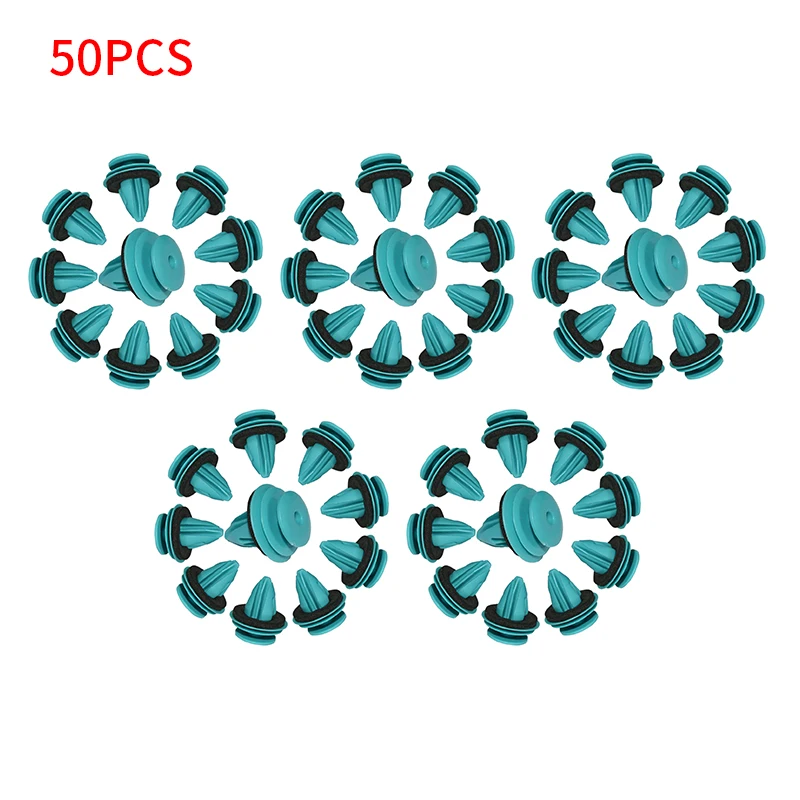 

10-50 шт. зеленый нейлоновый фиксатор для Toyota, пряжка двери бампера, аксессуары для салона автомобиля, фиксатор автомобиля, заклепка