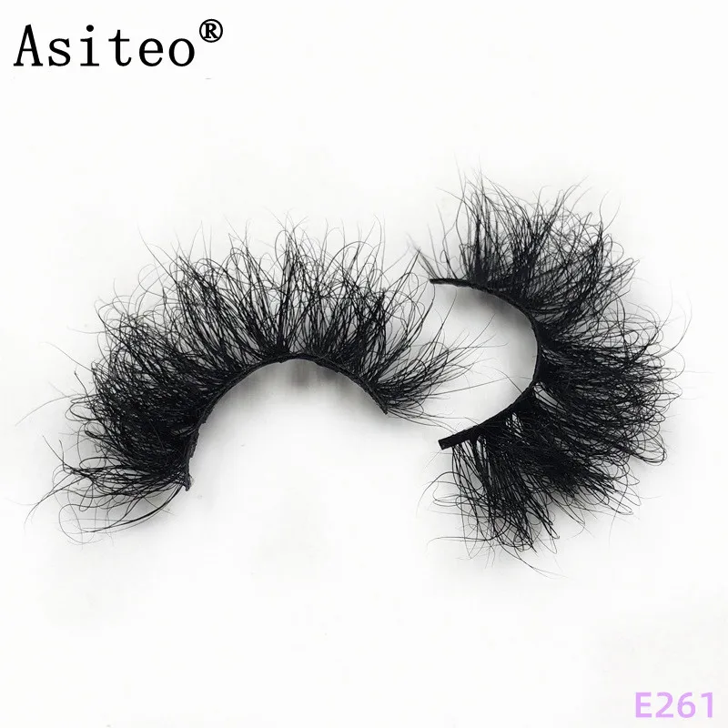

Asideo E ручной работы пушистые 5D драматические ресницы из меха норки 25 мм макияж Wispy норковые ресницы натуральные длинные накладные ресницы то...