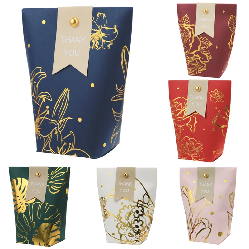 10 шт. высококлассная Бронзирующая бумажная коробка для конфет шоколадных