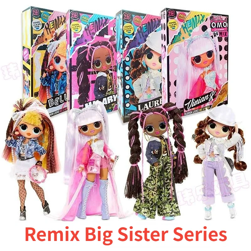 

Кукла-сюрприз Lol, модная Кукла Remix для старшей сестры OMO, игрушка с записью 4-5 поколений, Парикмахерская, материнская сестра, подарок на день р...