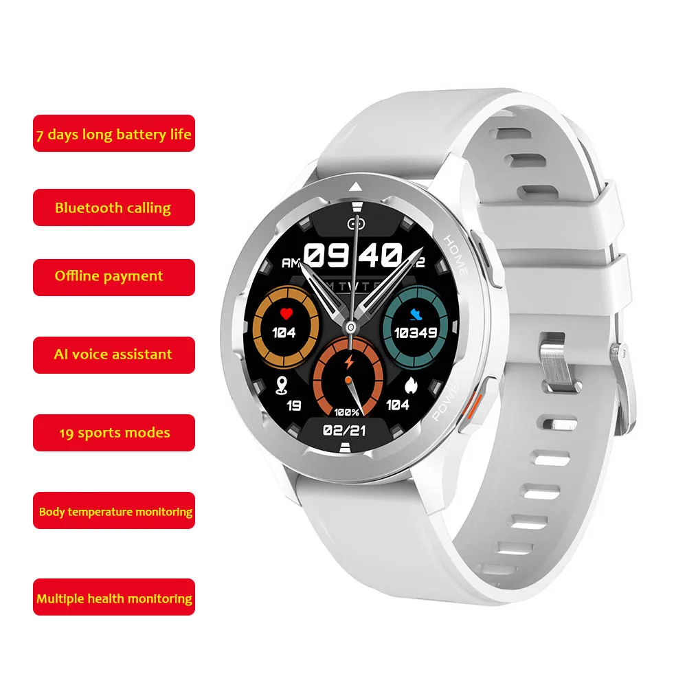 

2023 Bluetooth Calling Men's Smart Watch Sports Smartwatch For Ladies Music Control Temperature Heart Rate Oxygen Monitoring
