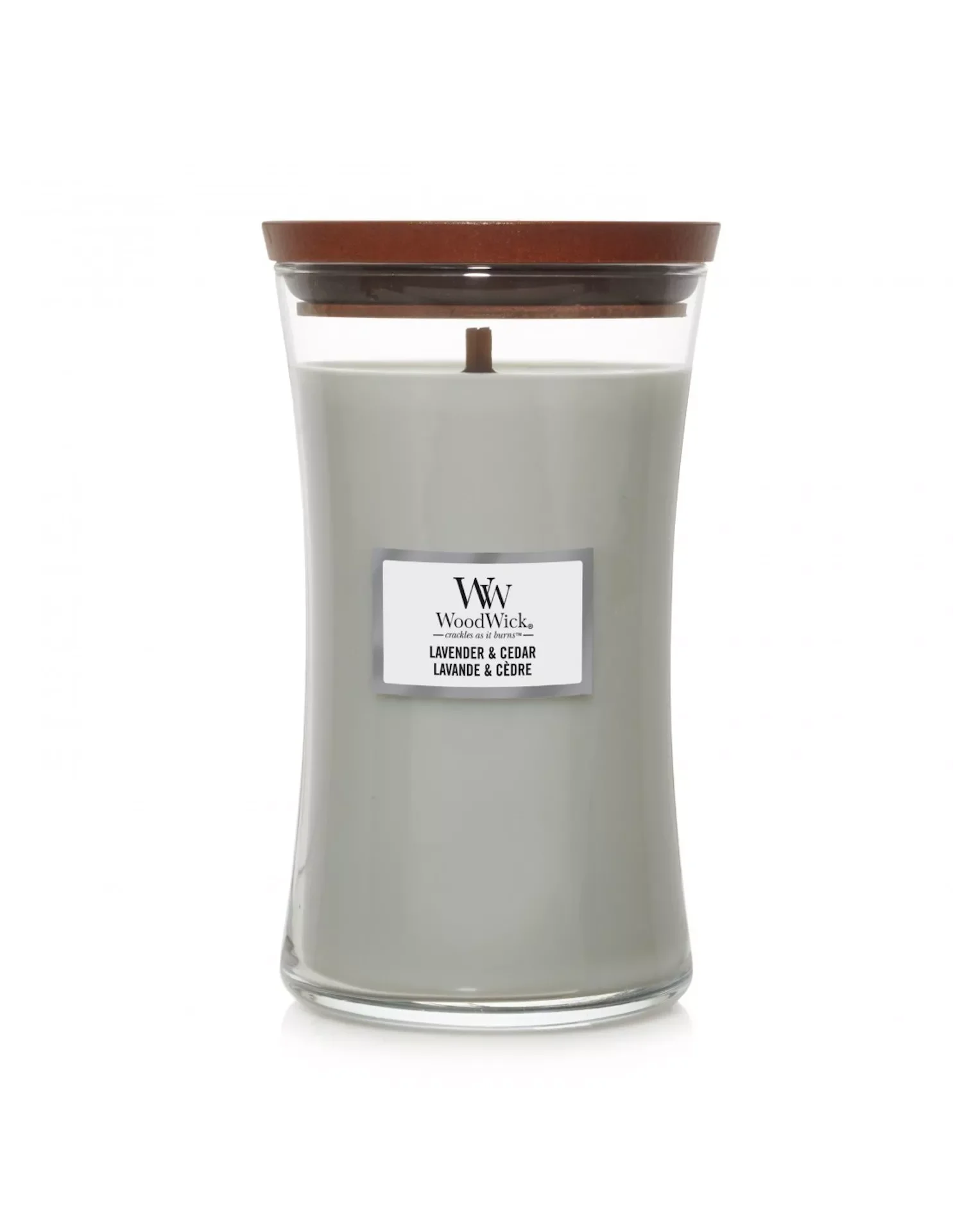 

NEW IN large boat LAVENDER & CEDAR 610 grams combustion duration up to 130 hours our candles present a Natural wood Wick de