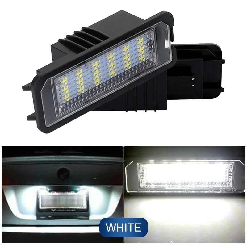 

Комплект Из 2-х Светодиодных Фонарей Для Номерного Знака Canbus Без Ошибок Для Volkswagen VW Crafter 2016-2020, Белые И Синие