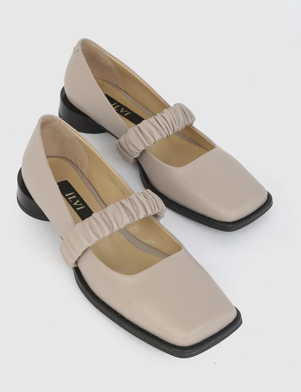 

ILVi-Genuine Leather Handmade Genoa Beige Leather Women's Ballerina Women Shoes 2021 Fall/Winter