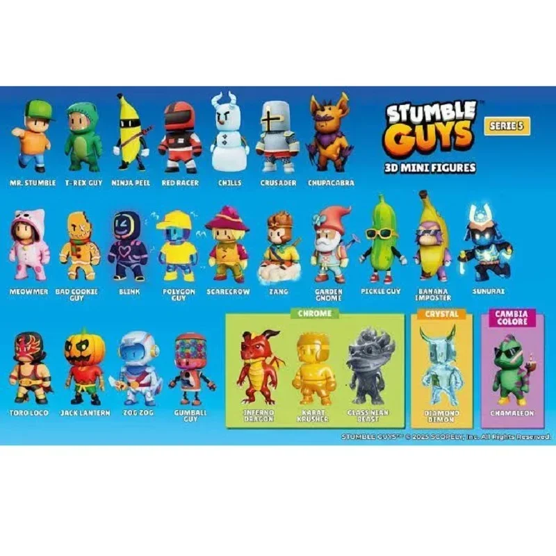Фото Новинка 2025 года, 3D мини-фигурки Stumble Guys, серия 5, игровые фигурки, коллекция игрушек 4-5 см, детские лучшие подарки-сюрпризы на день рождения №1