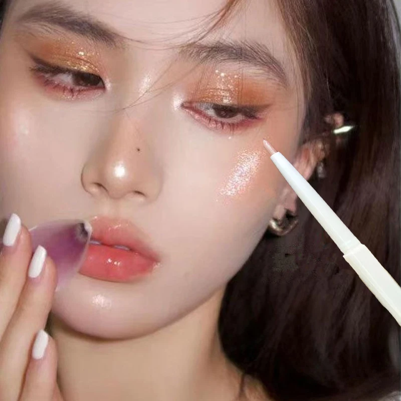 

Pearlescent Lying Silkworm Pen Glitter Eyeshadow Eyeliner Pencil Diamond Highlighter Long Lasting Shiny Eyelids Face Makeup Tool
