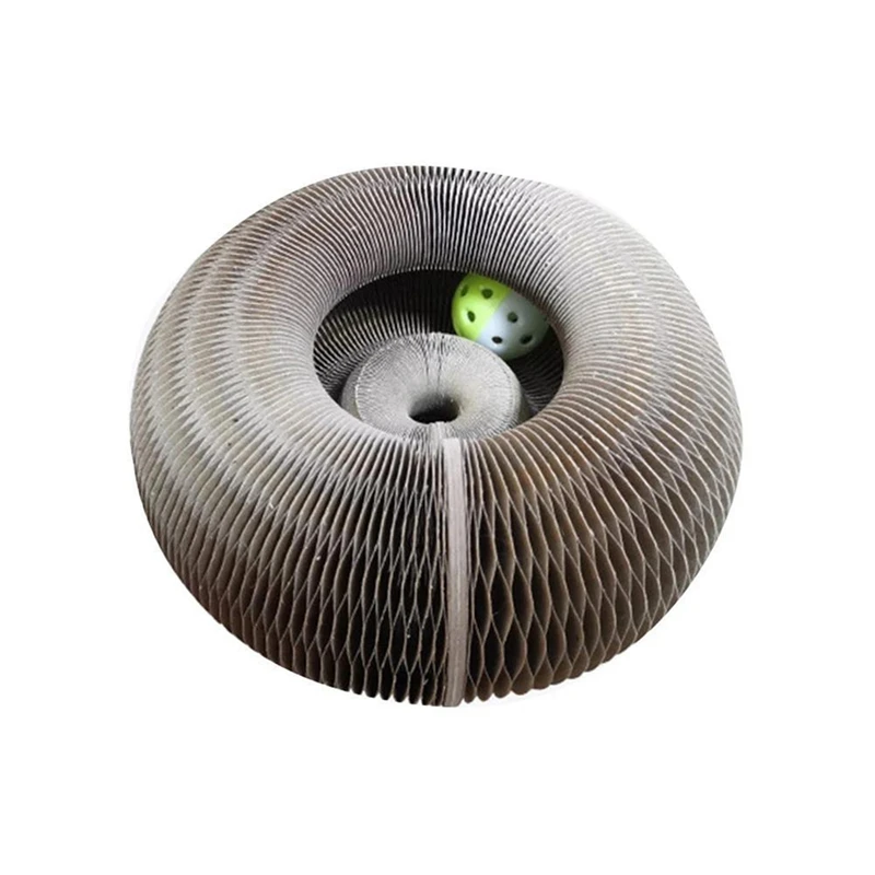 

Funny Pet Cat Scratching Board Round Shape Folding Corrugated Cat Litter Large Claws And Itching Tool Cat Toys