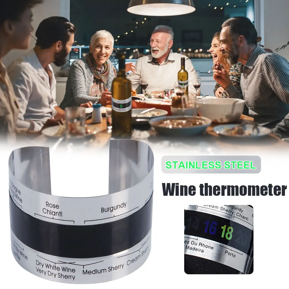

Wines Collar Thermometer Bar Beverage Tools Clever Bottle Snap Thermometer LCD Display Clip Sensor for Champagne beer red wine