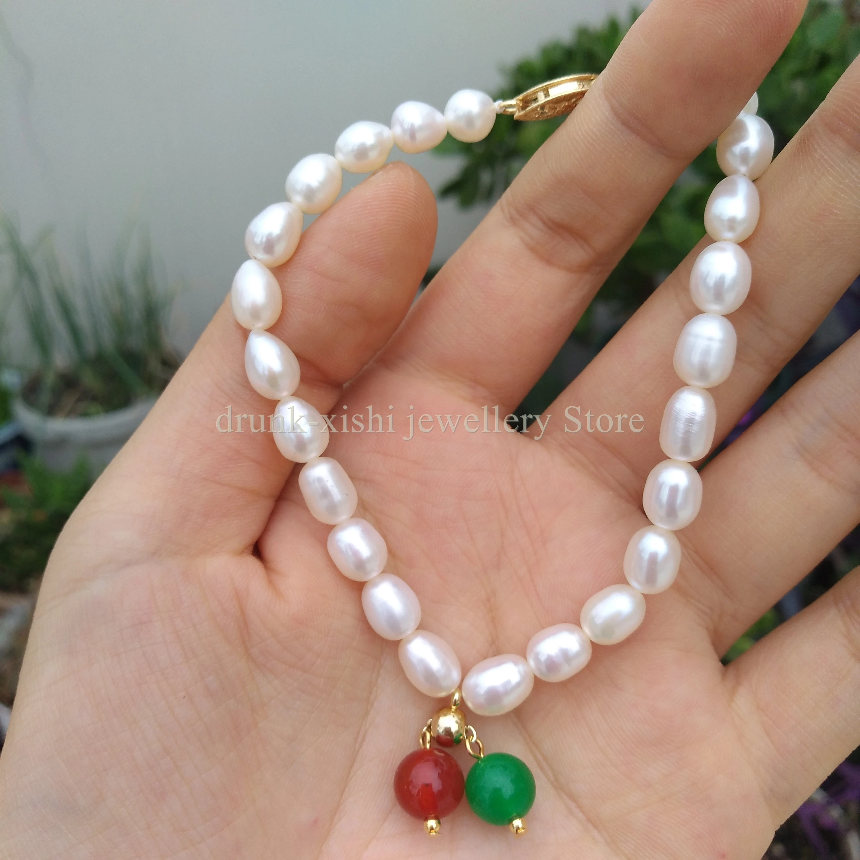 

Christmas Exotic White Natural Real Pearl Stunning Bracelet With Akoya For Women At Party Fine Jewelry Gift Free Shipping