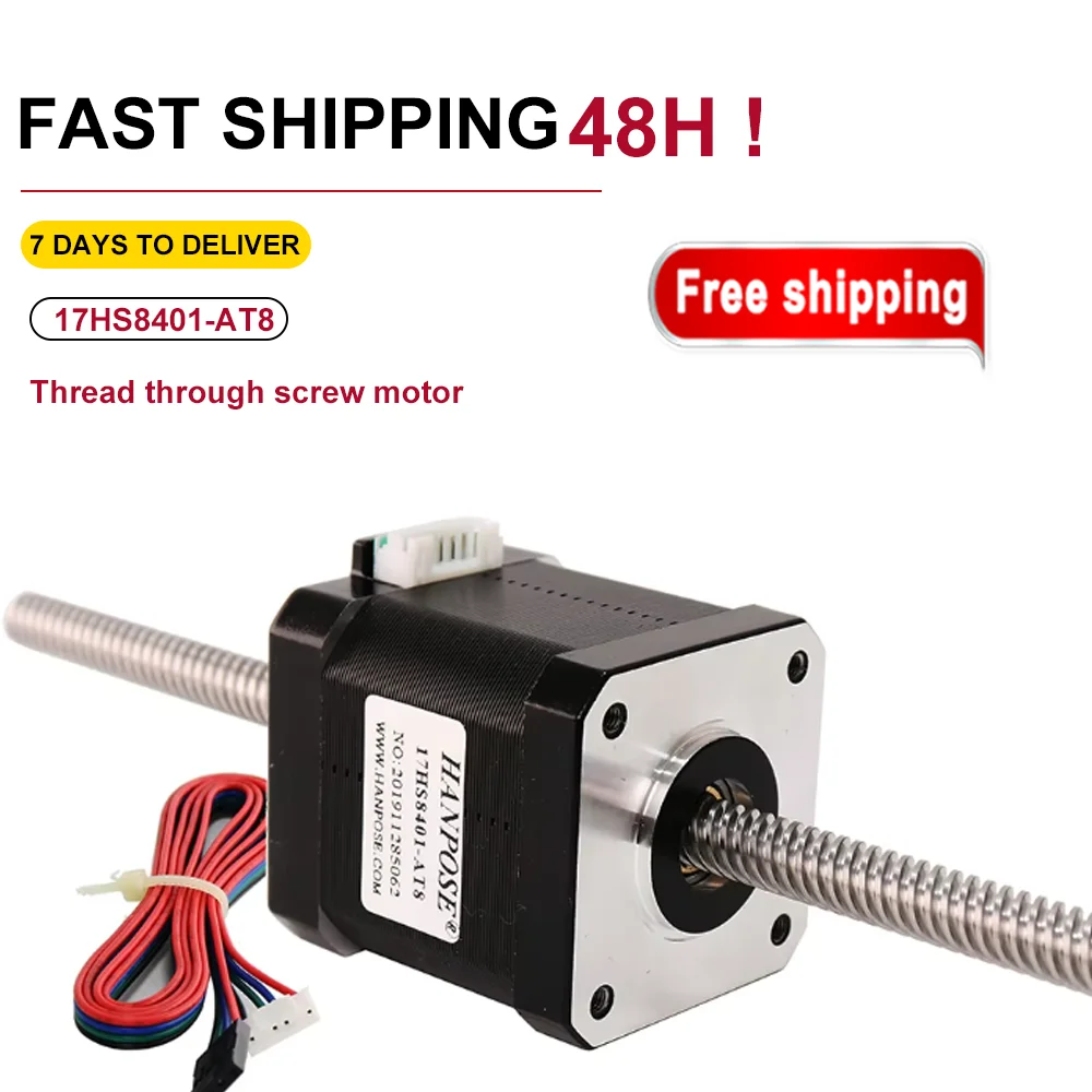 42-процессорный двигатель 42HA48-T8*2- 200 мм линейный винт трапециевидный