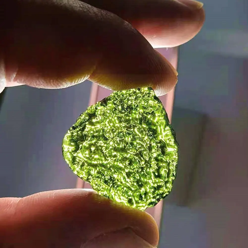 

5-10g Natural Moldavite Green Aerolites Crystal Stone Stones Pendant Apotropaic Gemstones Minerals Energy Healing Re A7v5