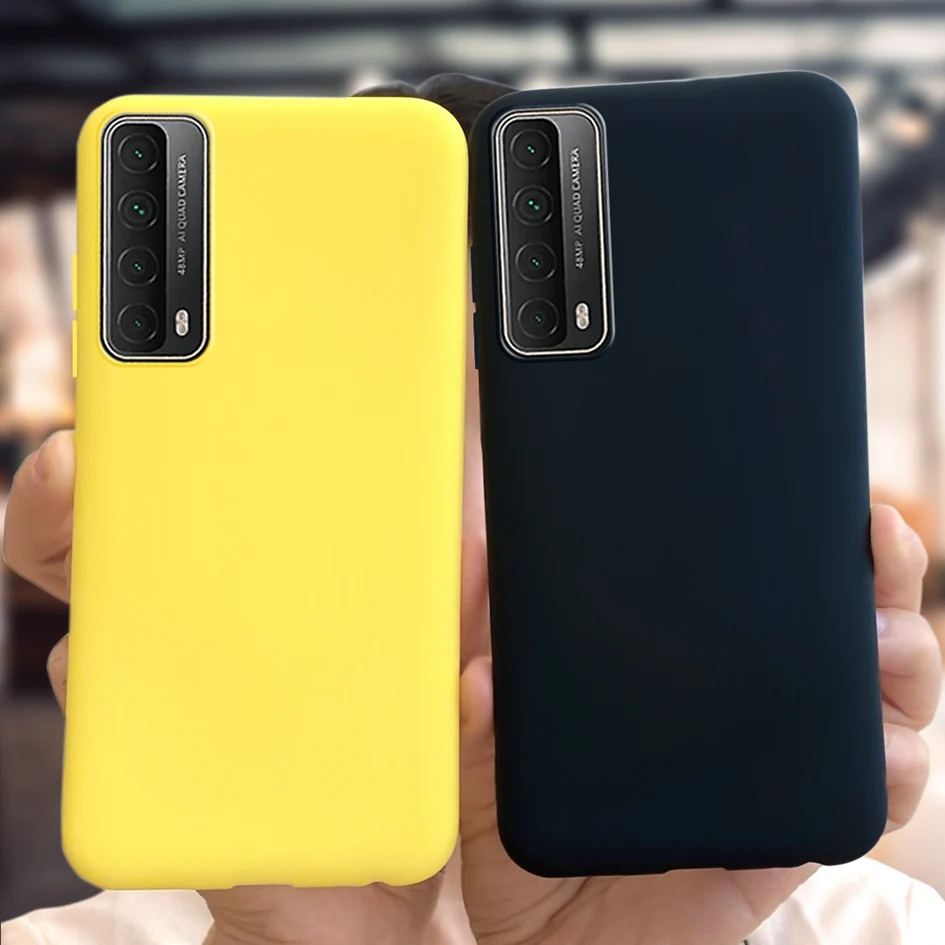 

For Huawei Y7A 2020 Case Luxury Candy Color Matte Phone Case For Huawei P Smart 2021 Cover Soft HuaweiY7A Y 7A Y7 A Bumper 6.67&
