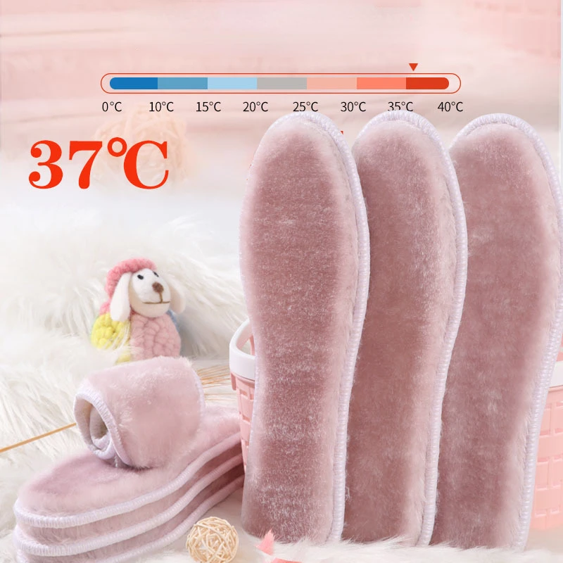 1 Pair Plush Warm insole Fur Thicken Soft Breathable Sport Shoes Insoles Winter Men and Women Boots Pad Soles Durable Shoes Pads