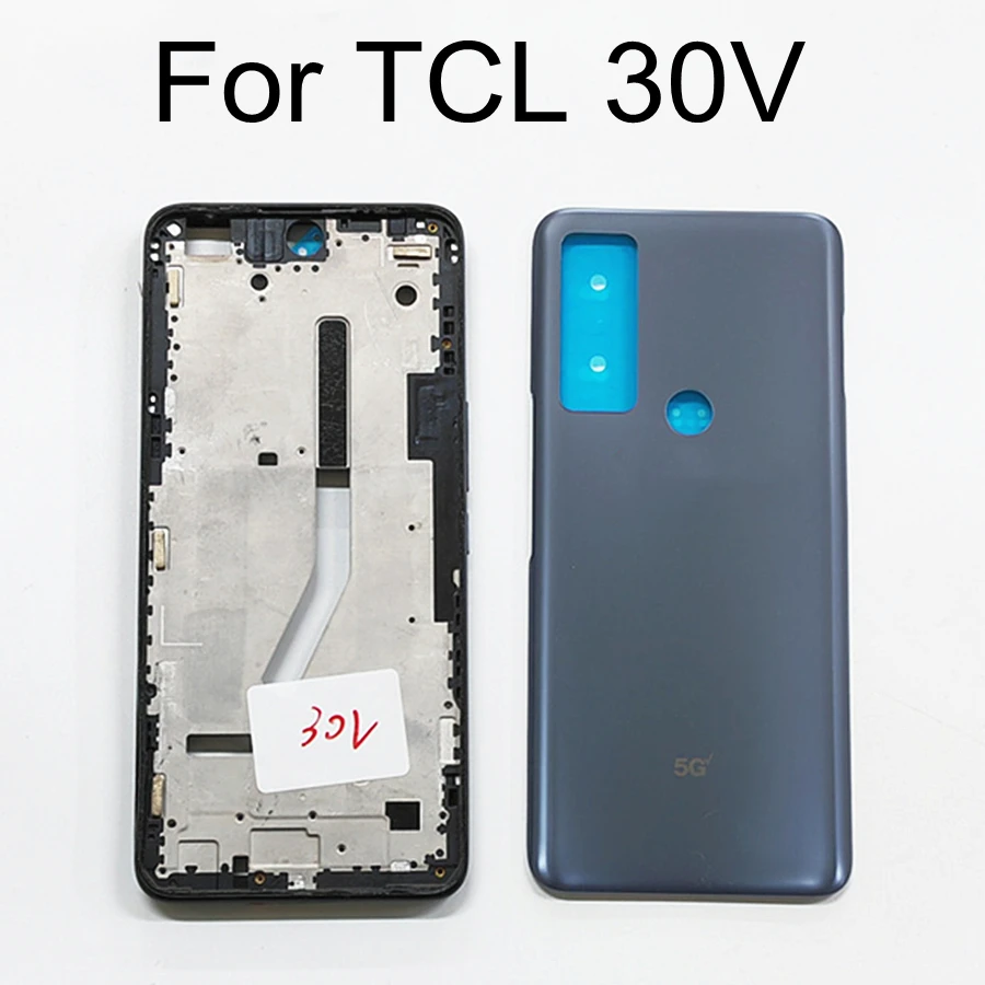 For TCL 30V 5G Battery Back Rear Cover Door Housing Middle frame Battery Back Cover Replacement