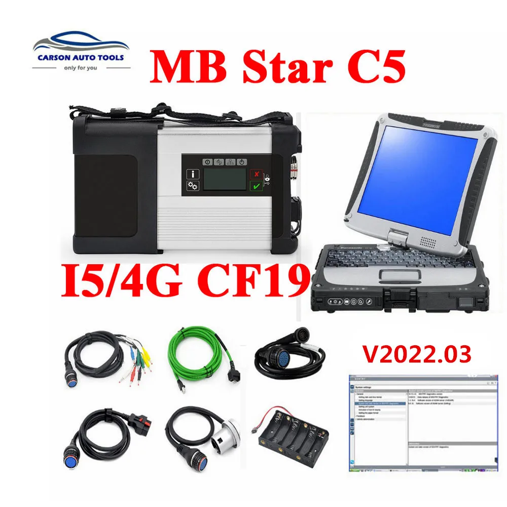 Новинка 2022,03 MB C5 SD ConnectCompact 5 MB star C5 диагностический ноутбук CF19 cf-19 I5 4GB лучше C4 для диагностики автомобилей и грузовиков B-enz